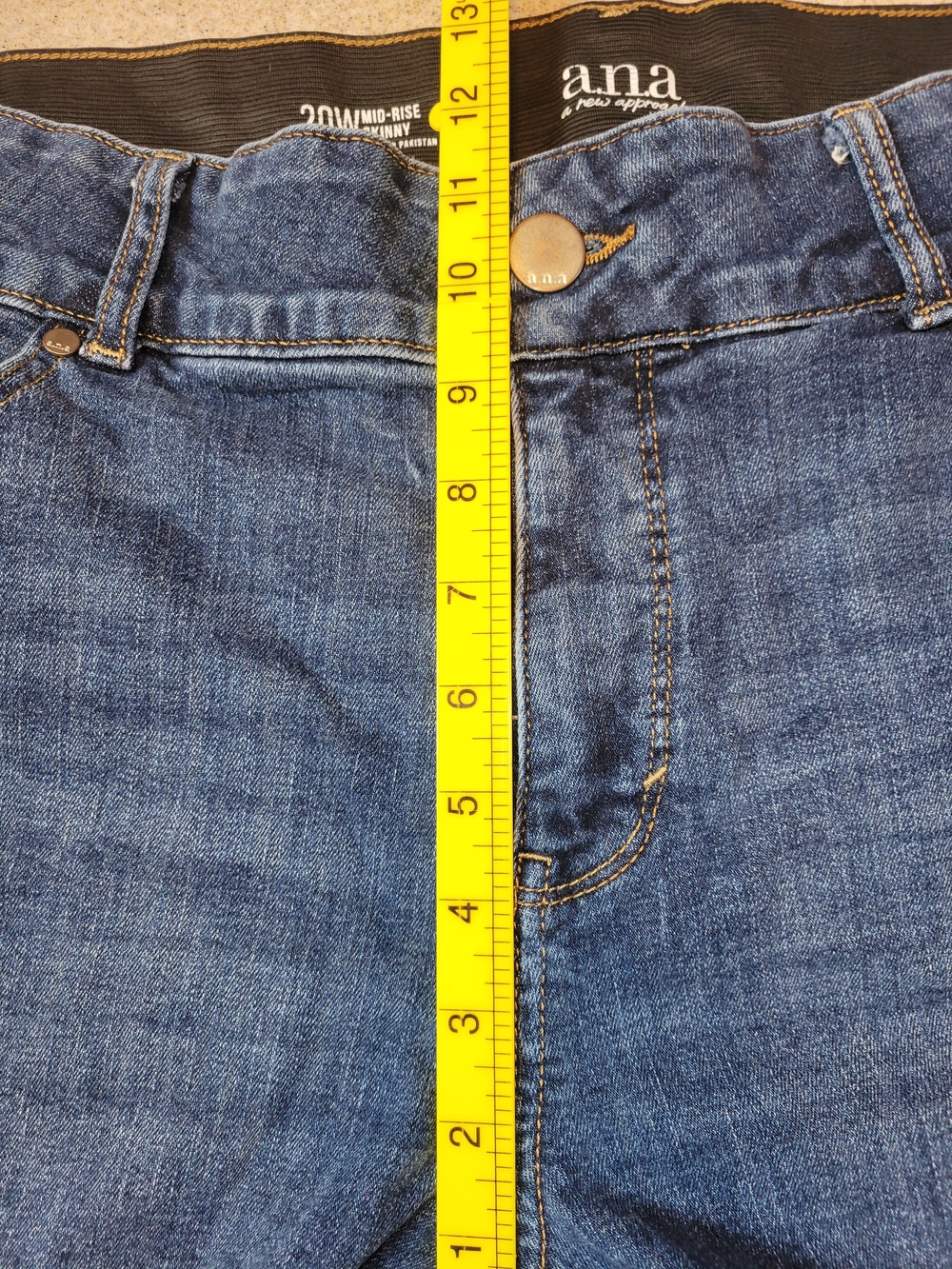 a.n.a Mid Rise Skinny Dark Skinny Cotton Stretch Jeans Size 22W - Picture 8 of 10